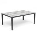 Tavolo da giardino rettangolare 182 x 121 cm in ceramica modello Karo + 10 sedie