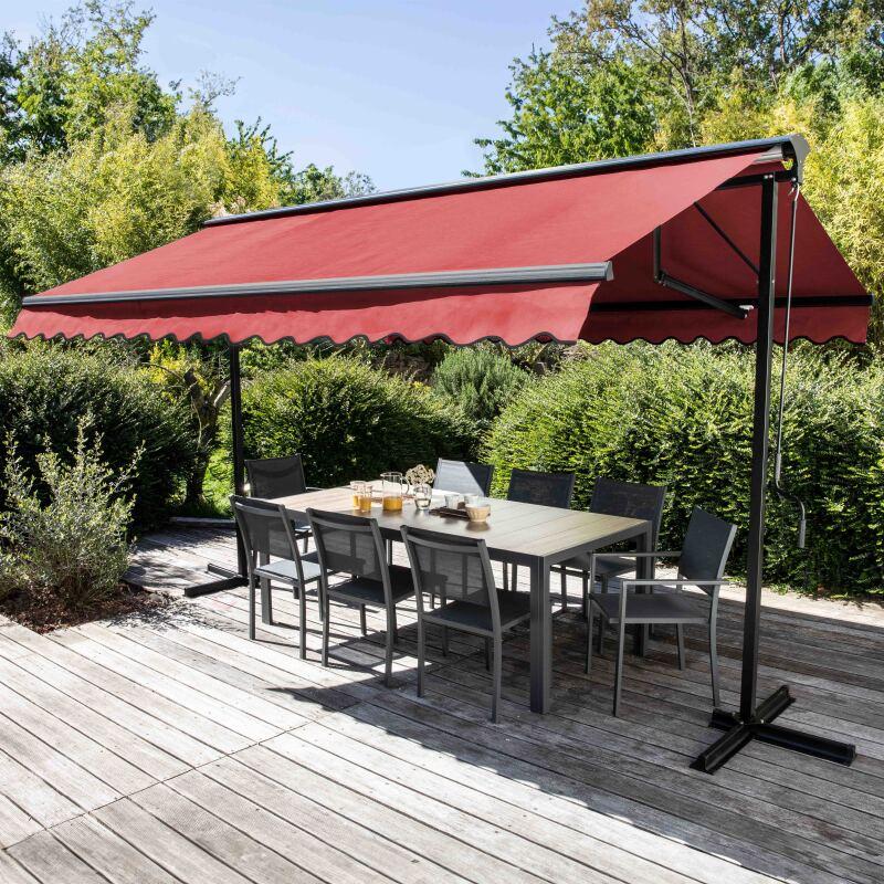 Tenda manuale a doppio spiovente con cassonetto 3 x 4 m