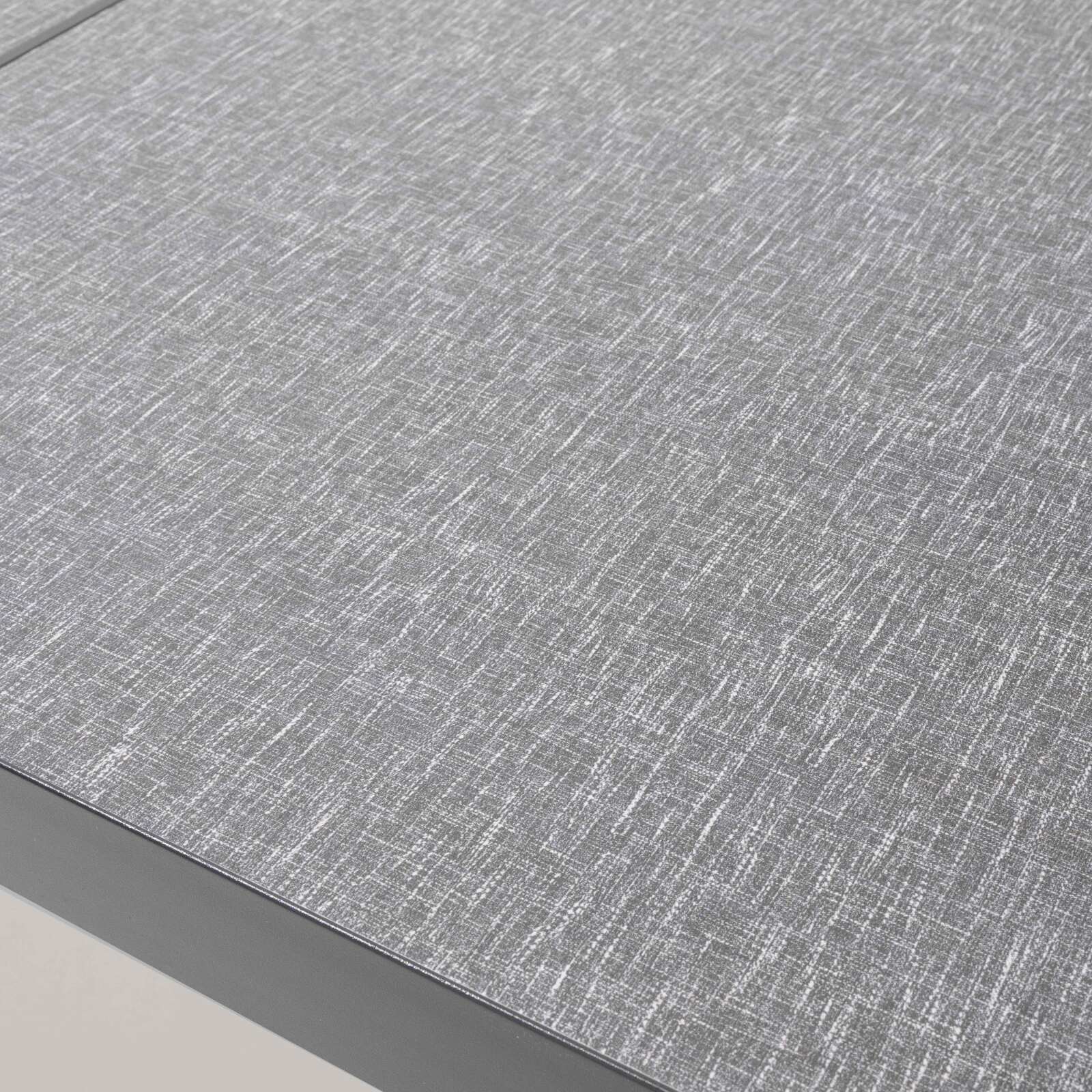 Tavolo da giardino in ceramica con motivo tessuto (182 x 121 x 74 cm)