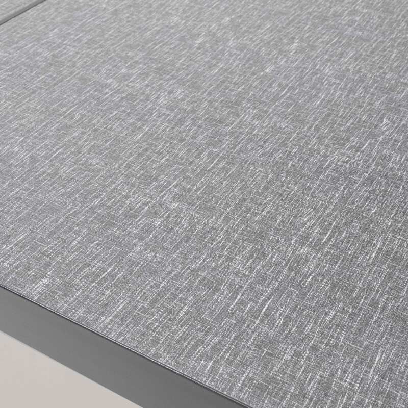 Tavolo da giardino in ceramica con motivo tessuto (182 x 121 x 74 cm)