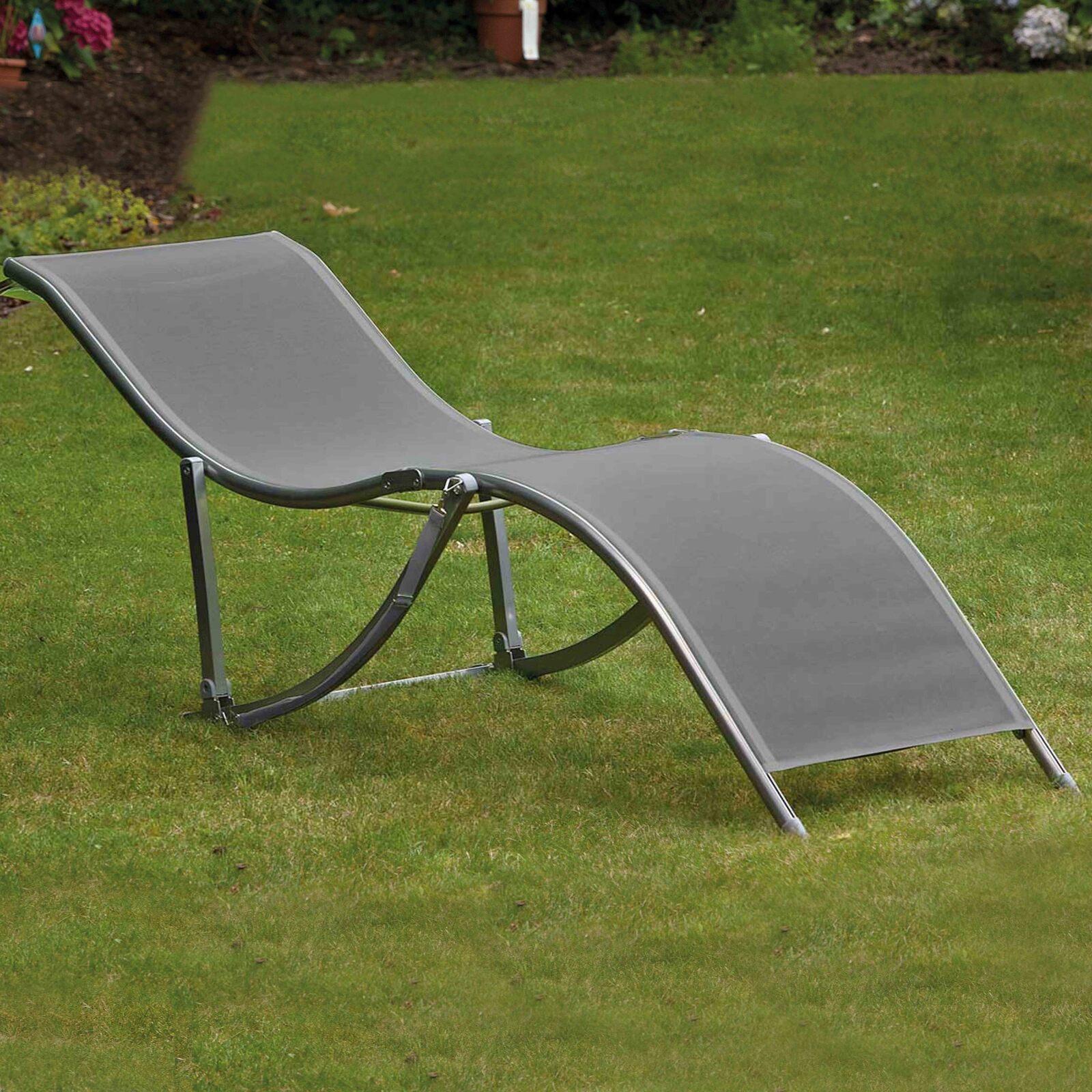 Set di 4 lettini prendisole in Textilene