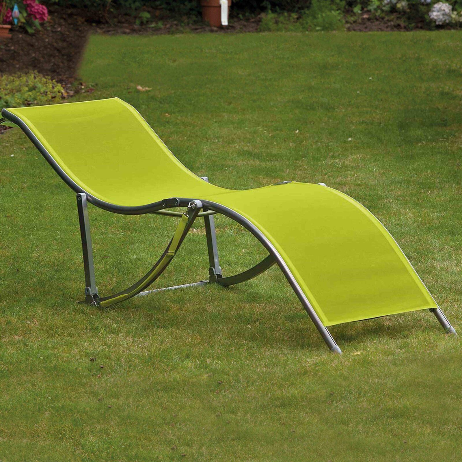 Set di 4 lettini prendisole in Textilene