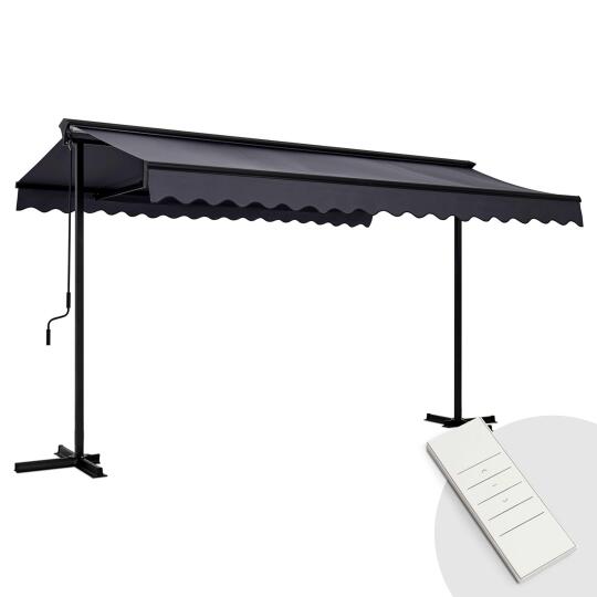 Tenda da sole doppia inclinazione motorizzata con cassonetto 3 x 4 m