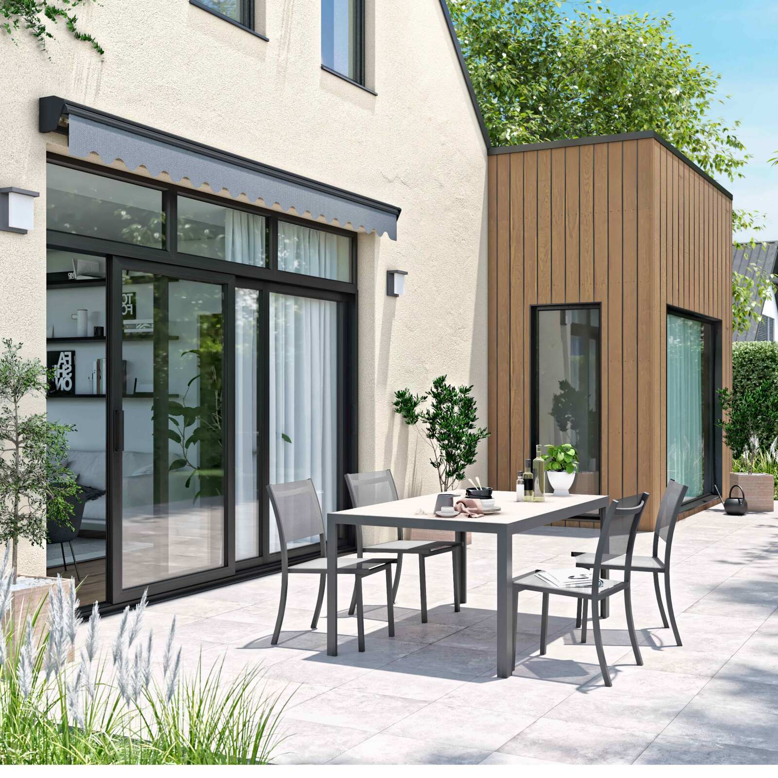 Tenda motorizzata con cassonetto semi-integrale 3 x 4 m