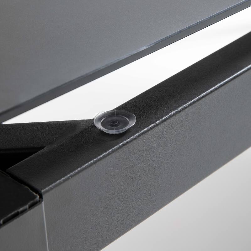 Tavolo da giardino in alluminio con piano in vetro di sicurezza (182 x 90 x 74 cm)