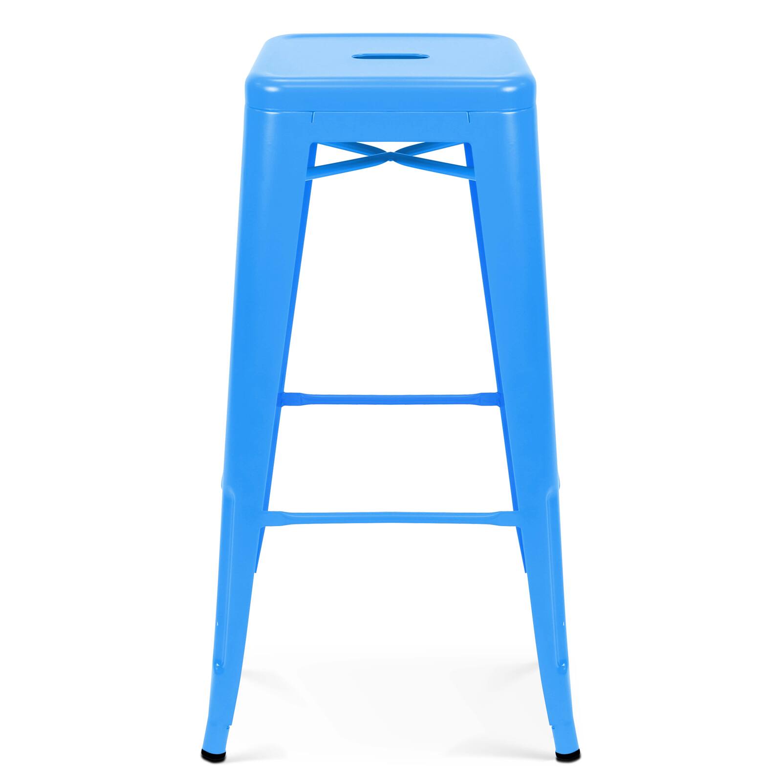 Set di 4 sgabelli da bar opachi e legno (43 x 43 x 76 cm)