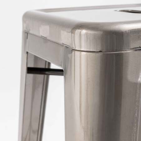 Set di 4 sgabelli da bar opachi e legno (43 x 43 x 76 cm) (6/7)