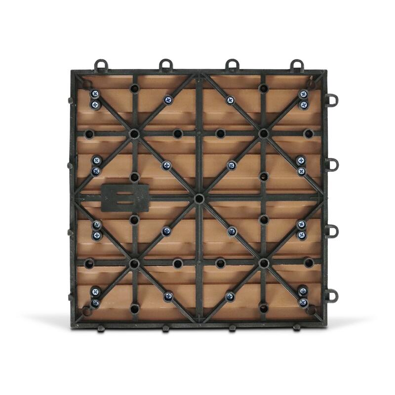 Set di pavimento ad incastro per esterno in legno composito - (30 x 30 x 2,5 cm)
