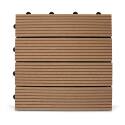 Set di pavimento ad incastro per esterno in legno composito - (30 x 30 x 2,5 cm)