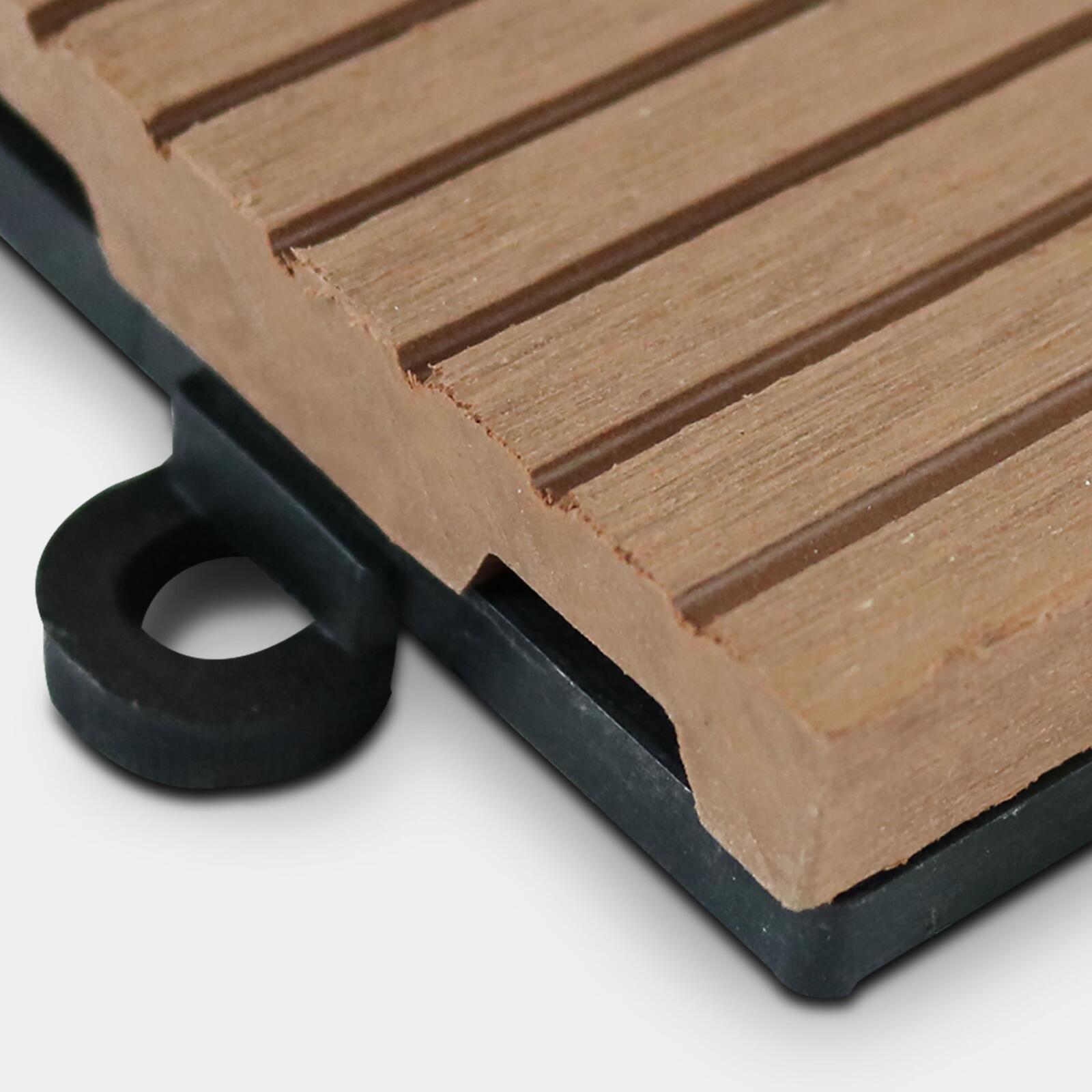 Set di pavimento ad incastro per esterno in legno composito - (30 x 30 x 2,5 cm) Set di pavimento ad incastro per esterno in legno composito - (30 x 30 x 2,5 cm)