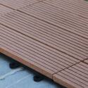 Set di pavimento ad incastro per esterno in legno composito - (30 x 30 x 2,5 cm)