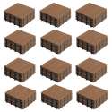 Set di pavimento ad incastro per esterno in legno composito - (30 x 30 x 2,5 cm)