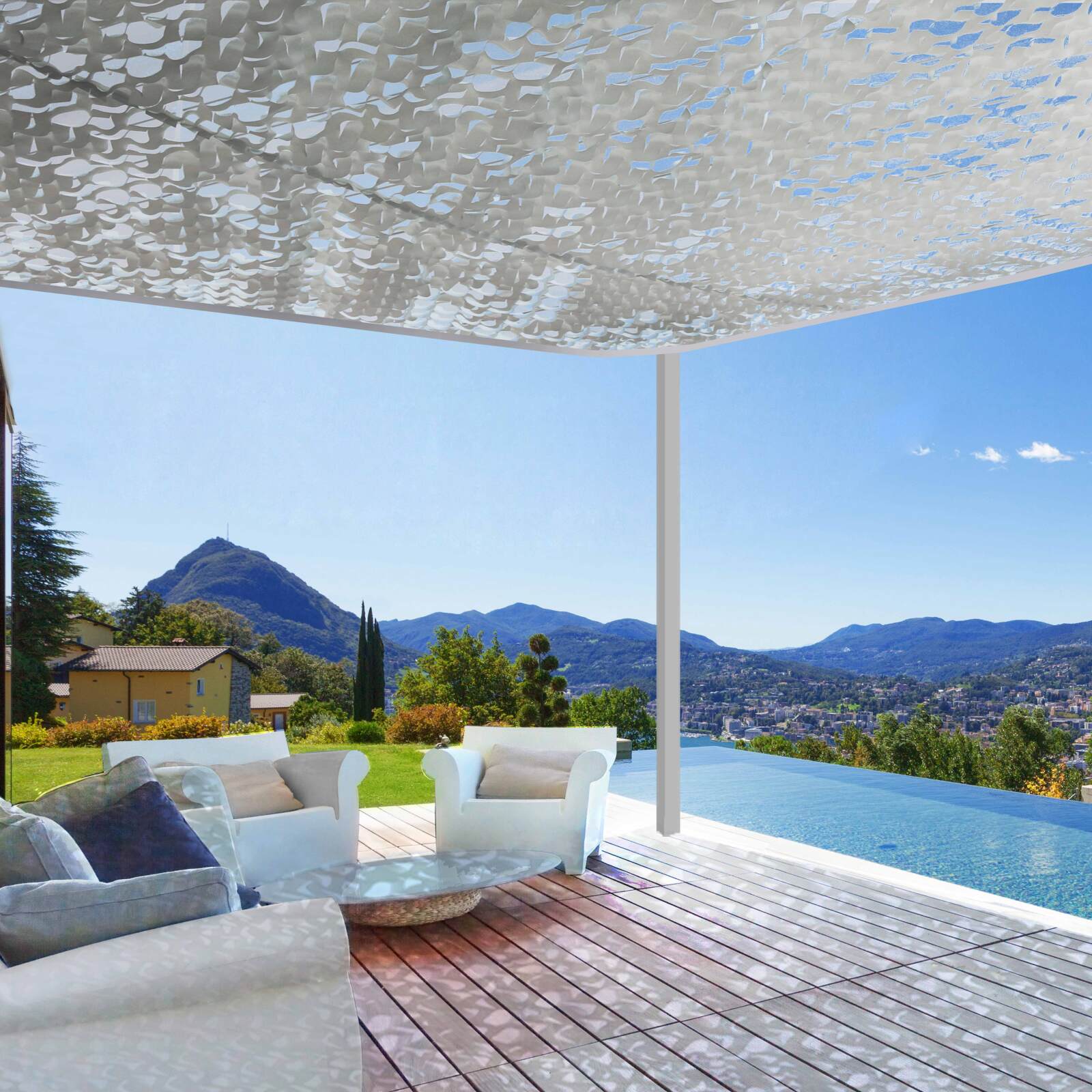 Vela rettangolare traforata reversibile 3 x 4 m