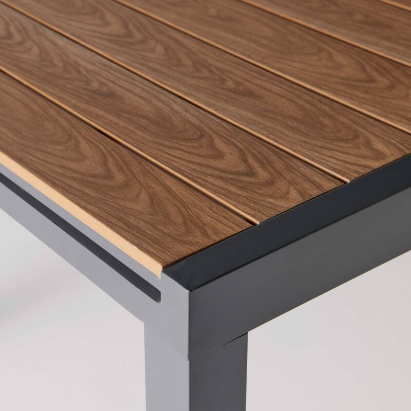 Tavolo da giardino rettangolare allungabile (200/300 x 94,5 x 75 cm) in alluminio e polipropilene