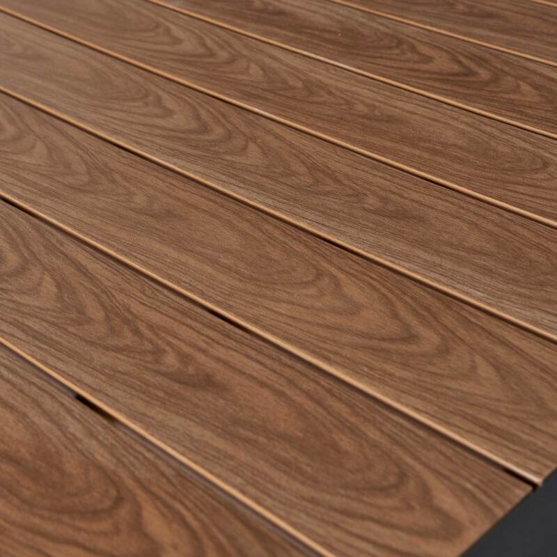 Tavolo da giardino rettangolare allungabile (200/300 x 94,5 x 75 cm) in alluminio e polipropilene