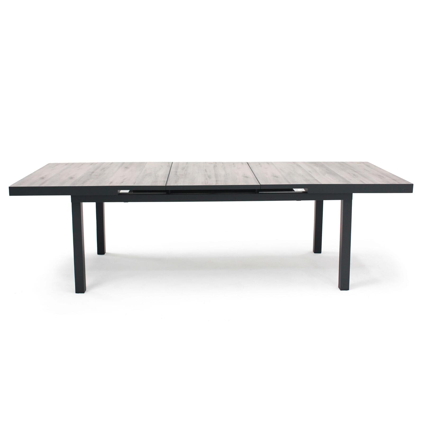 Tavolo da giardino rettangolare allungabile (200/260 x 100 x 75 cm) in alluminio e ceramica Tavolo da giardino rettangolare allungabile (200/260 x 100 x 75 cm) in alluminio e ceramica