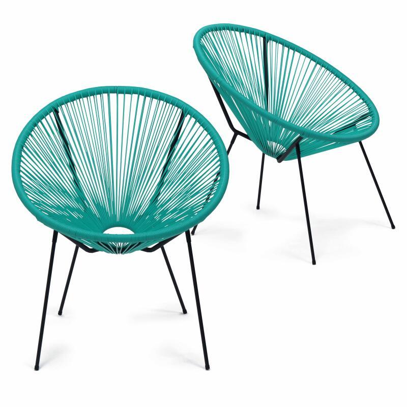Set di 2 poltrone in filo