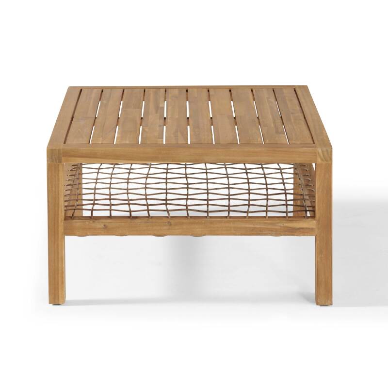 Tavolina da salotto quadrato (70 x 70 x 40,5 cm) in legno di acacia