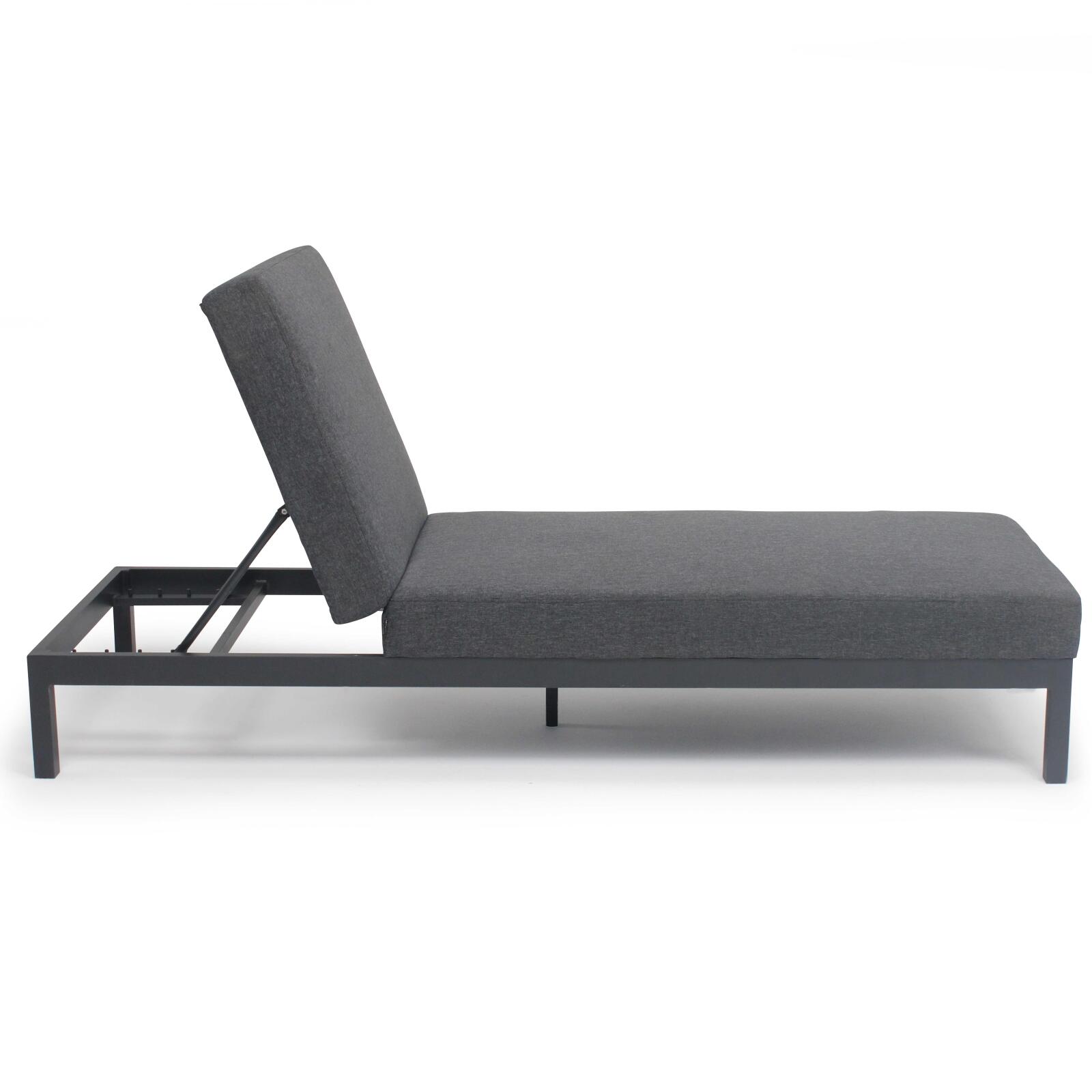 Lettino prendisole con cuscino, reclinabile in 5 posizioni Lettino prendisole con cuscino, reclinabile in 5 posizioni