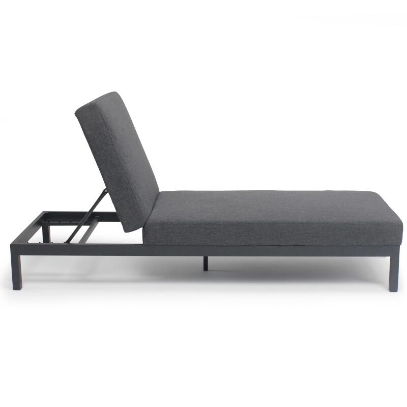 Lettino prendisole con cuscino, reclinabile in 5 posizioni