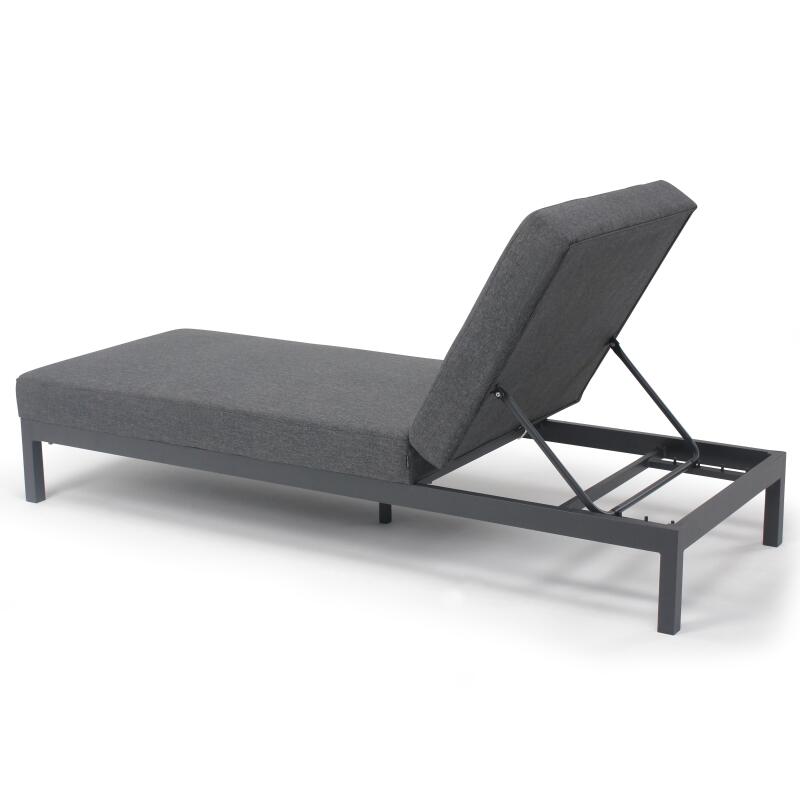 Lettino prendisole con cuscino, reclinabile in 5 posizioni