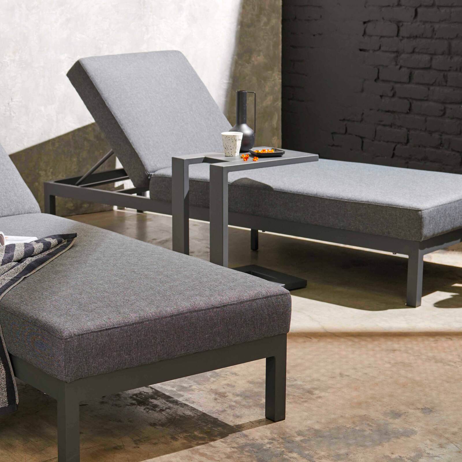 Mensola per lettino prendisole in alluminio