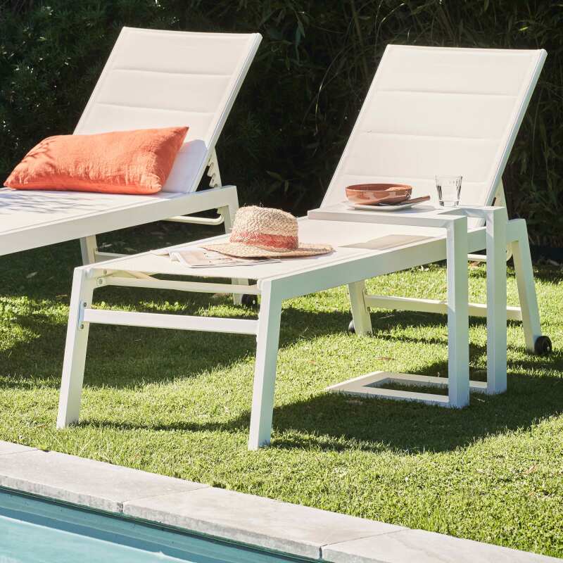 Mensola per lettino prendisole in alluminio