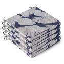 Set di 4 cuscini per sedia da esterno fantasia 40 x 40 cm