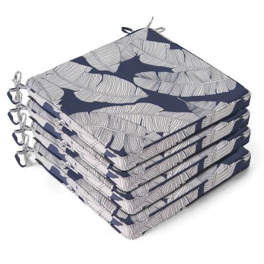 Set di 4 cuscini per sedia da esterno fantasia 40 x 40 cm