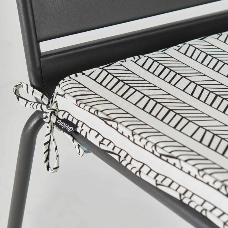 Set di 4 cuscini per sedia da esterno fantasia 40 x 40 cm (4/5)