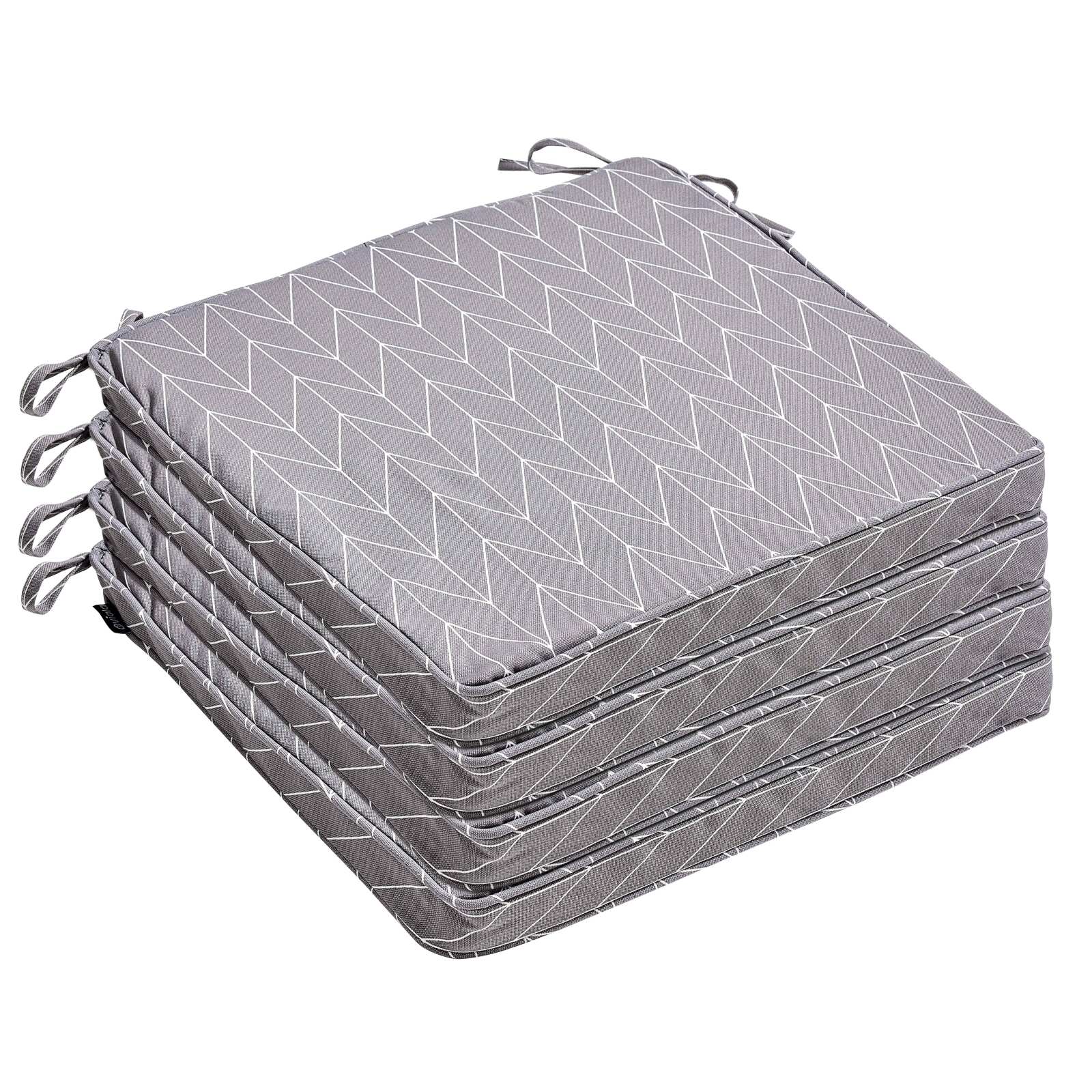 Set di 4 cuscini per sedia da esterno fantasia 40 x 40 cm