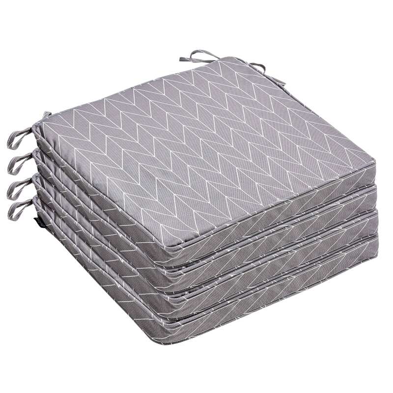 Set di 4 cuscini per sedia da esterno fantasia 40 x 40 cm