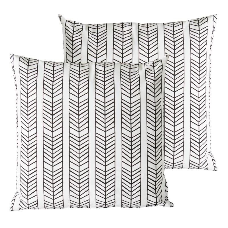 Set di 2 cuscini quadrati da esterno sfoderabili45 x 45 cm