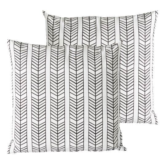Set di 2 cuscini quadrati da esterno sfoderabili45 x 45 cm