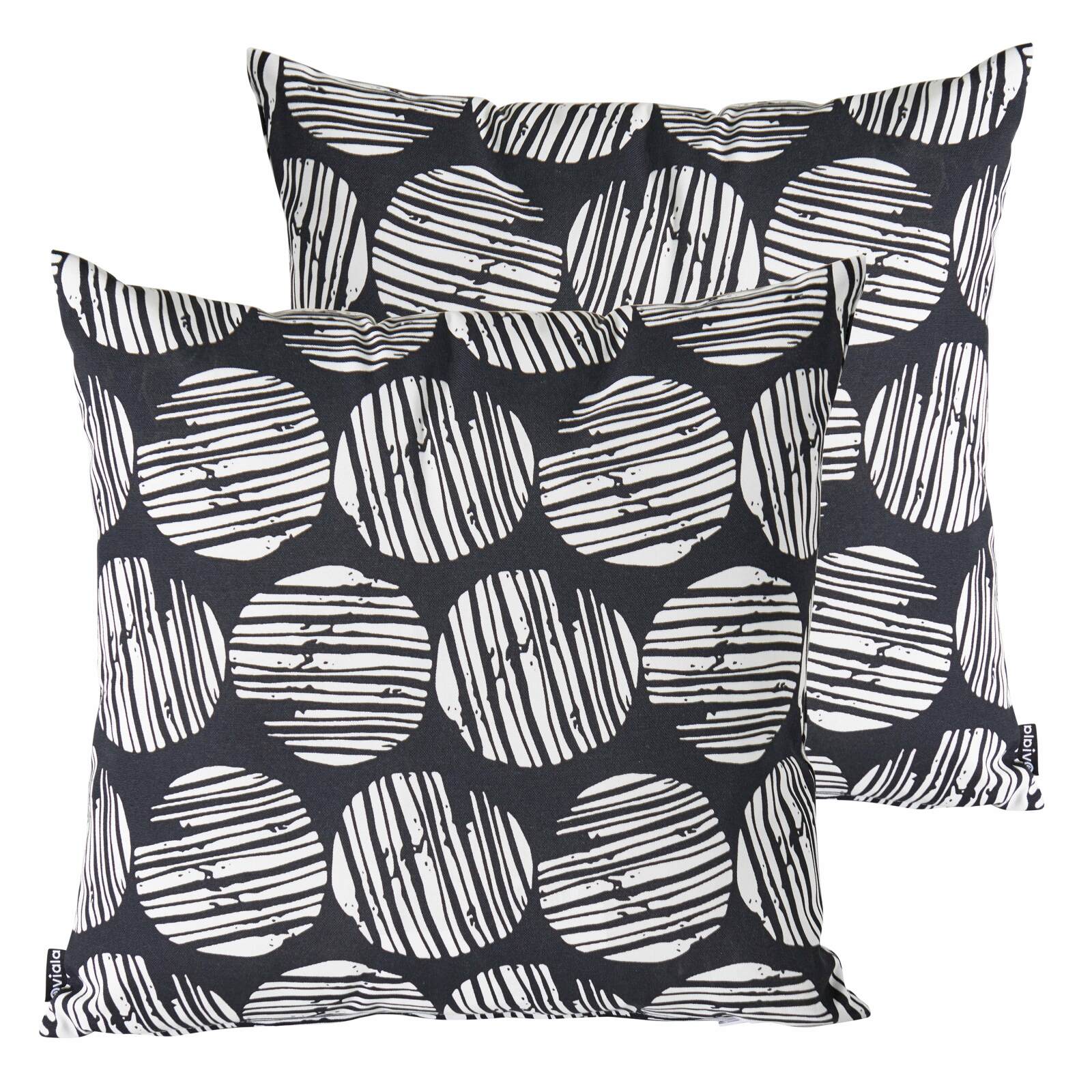 Set di 2 cuscini quadrati da esterno sfoderabili45 x 45 cm