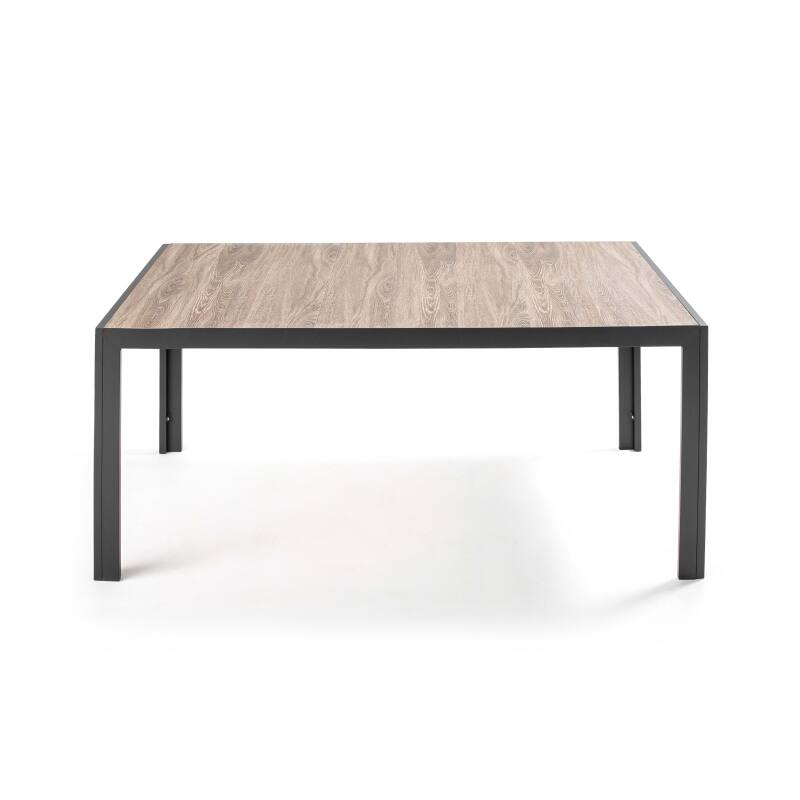 Oviala Tivoli Tavolo Da Giardino Rettangolare 206x100 Cm – Struttura In Alluminio, Piano In Ceramica Effetto Legno, Per 10 Persone