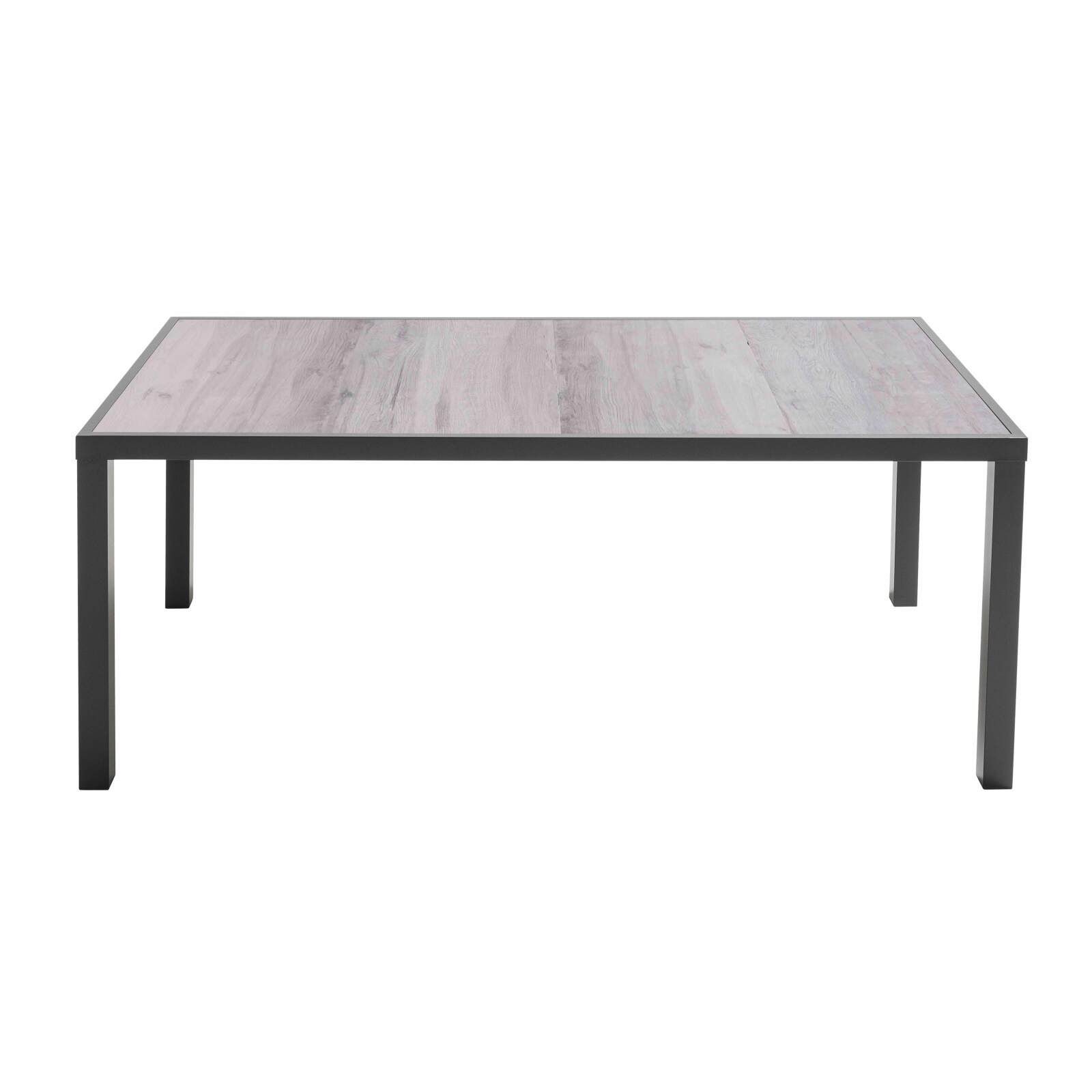 Tavolo con piano in ceramica effetto legno grigio per 8 persone