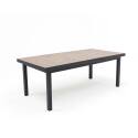 Tavolo allungabile con piano in ceramica effetto legno da 10 a 12 persone