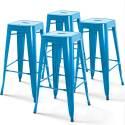 Set di 4 sgabelli da bar lucidi