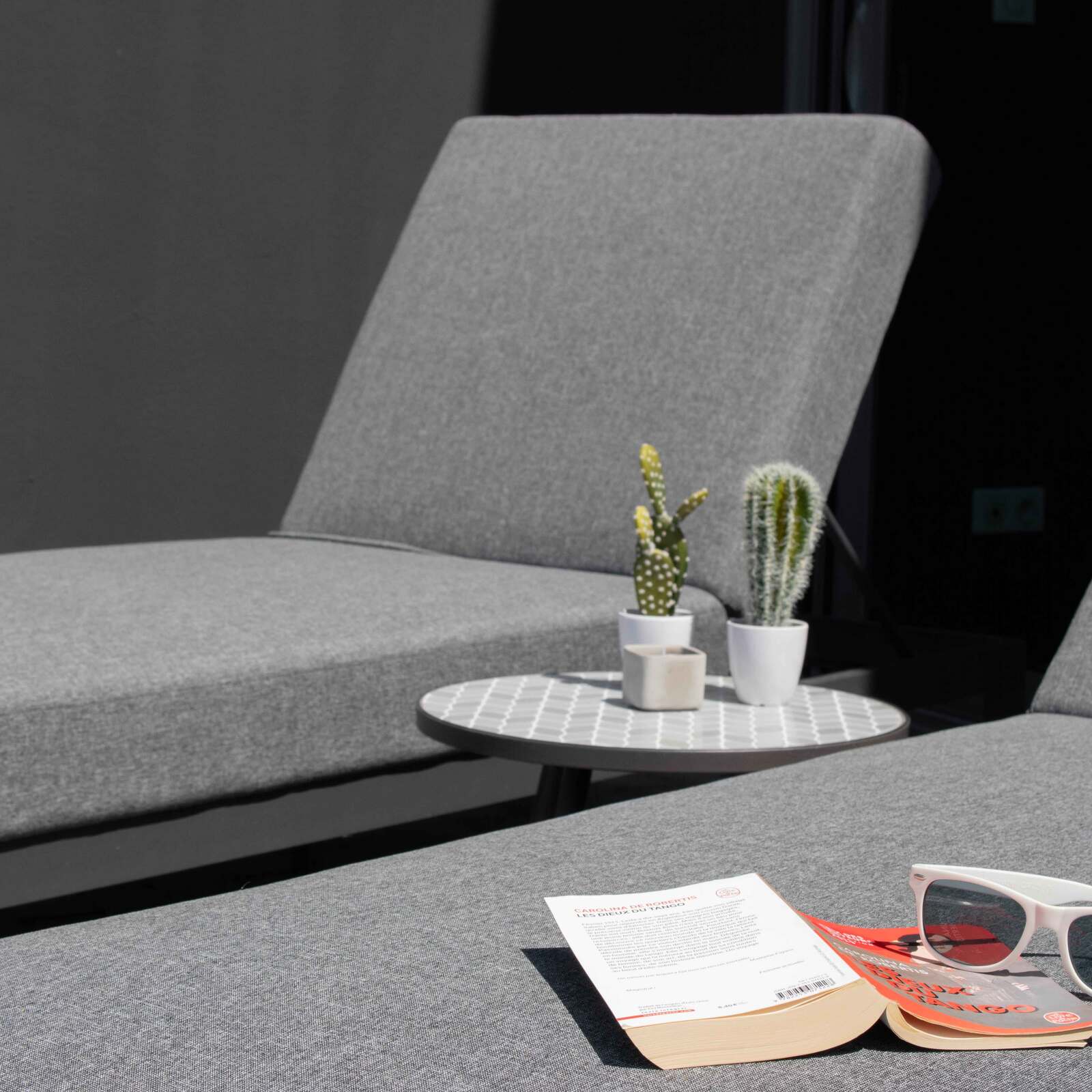 Tavolina da salotto rotondo modello PALM Ø 45 cm