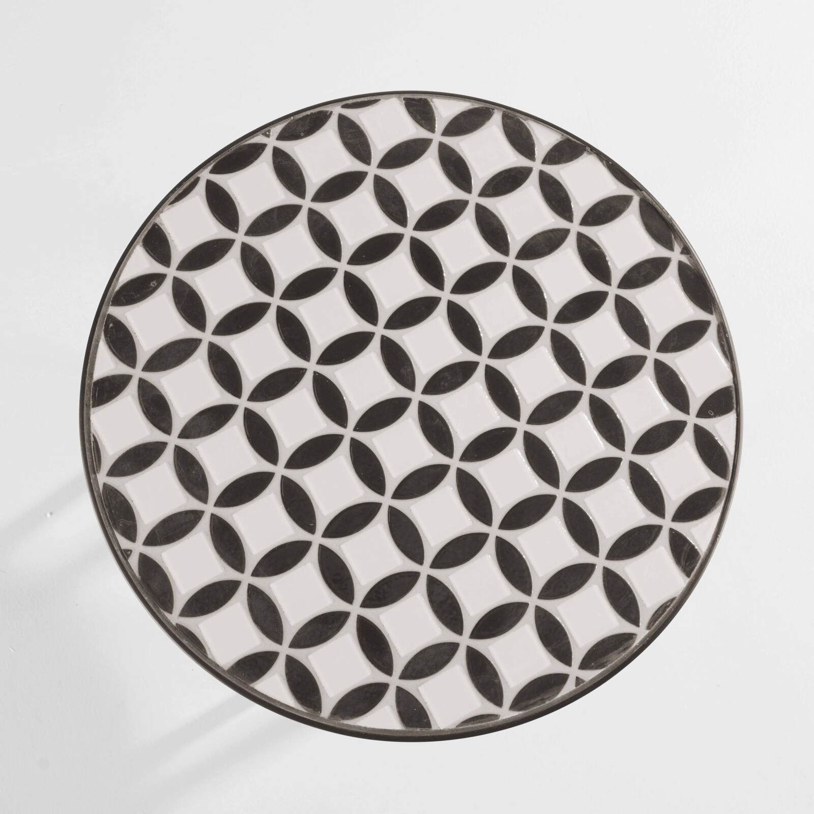 Tavolina da salotto rotondo con motivo MOSAICO Ø 45 cm