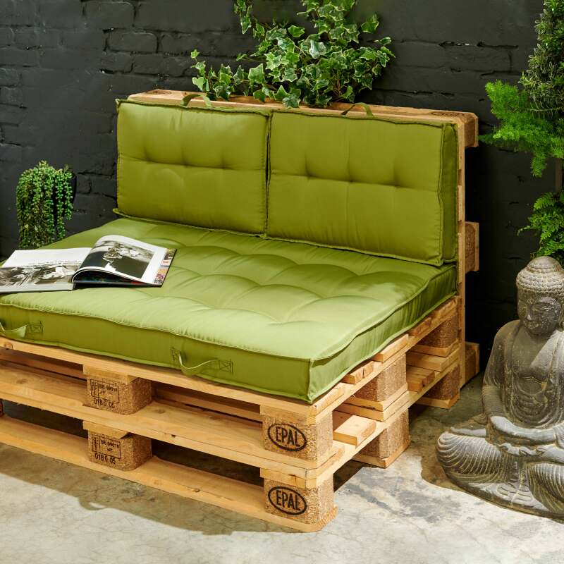 Set divani in pallet + cuscini da giardino