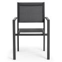 Set di 2 sedie da giardino con braccioli in alluminio e tessililene