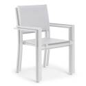 Set di 2 sedie da giardino con braccioli in alluminio e tessililene