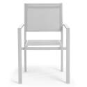 Set di 2 sedie da giardino con braccioli in alluminio e tessililene
