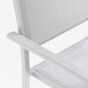 Set di 2 sedie da giardino con braccioli in alluminio e tessililene