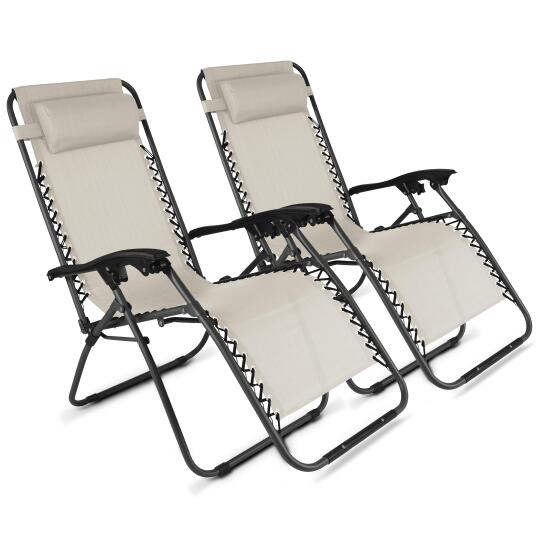 Set di 2 poltrone reclinabili, 2 posizioni