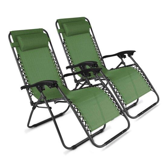 Set di 2 poltrone reclinabili, 2 posizioni