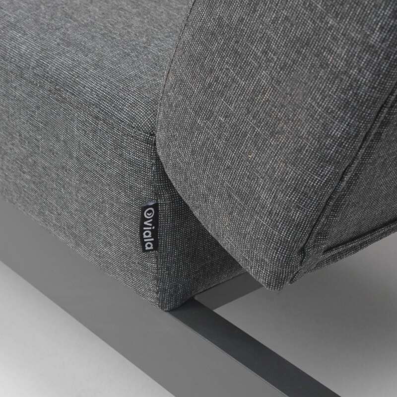 Set di 2 lettini prendisole con cuscino e ripiani, reclinabili in 5 posizioni (5/6)