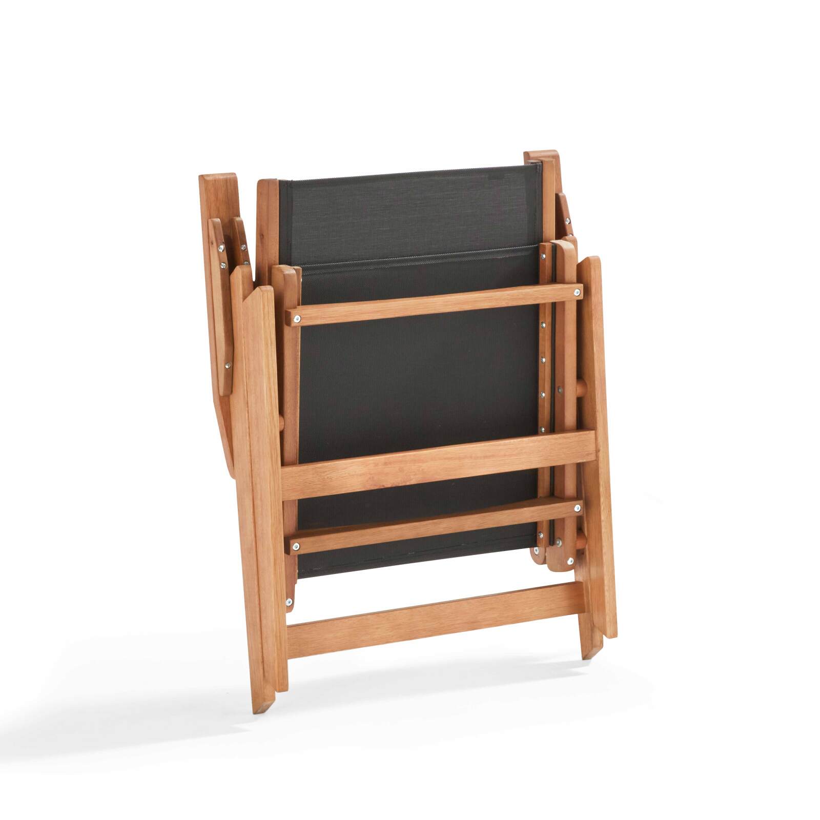 Sedia sdraio reclinabile in legno di eucalipto FSC® con poggiapiedi